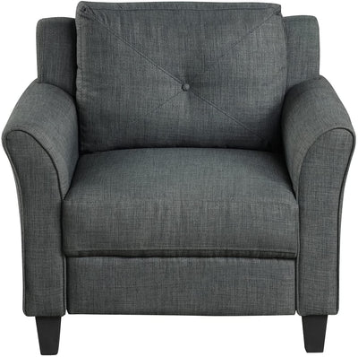 Giantex Leisure Arm Chair with Button Tufting Back Cushion 