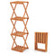 Giantex 4-Tier Foldable Plant Stand, Wooden Folding Display Rack with Sturdy X-shaped Structure