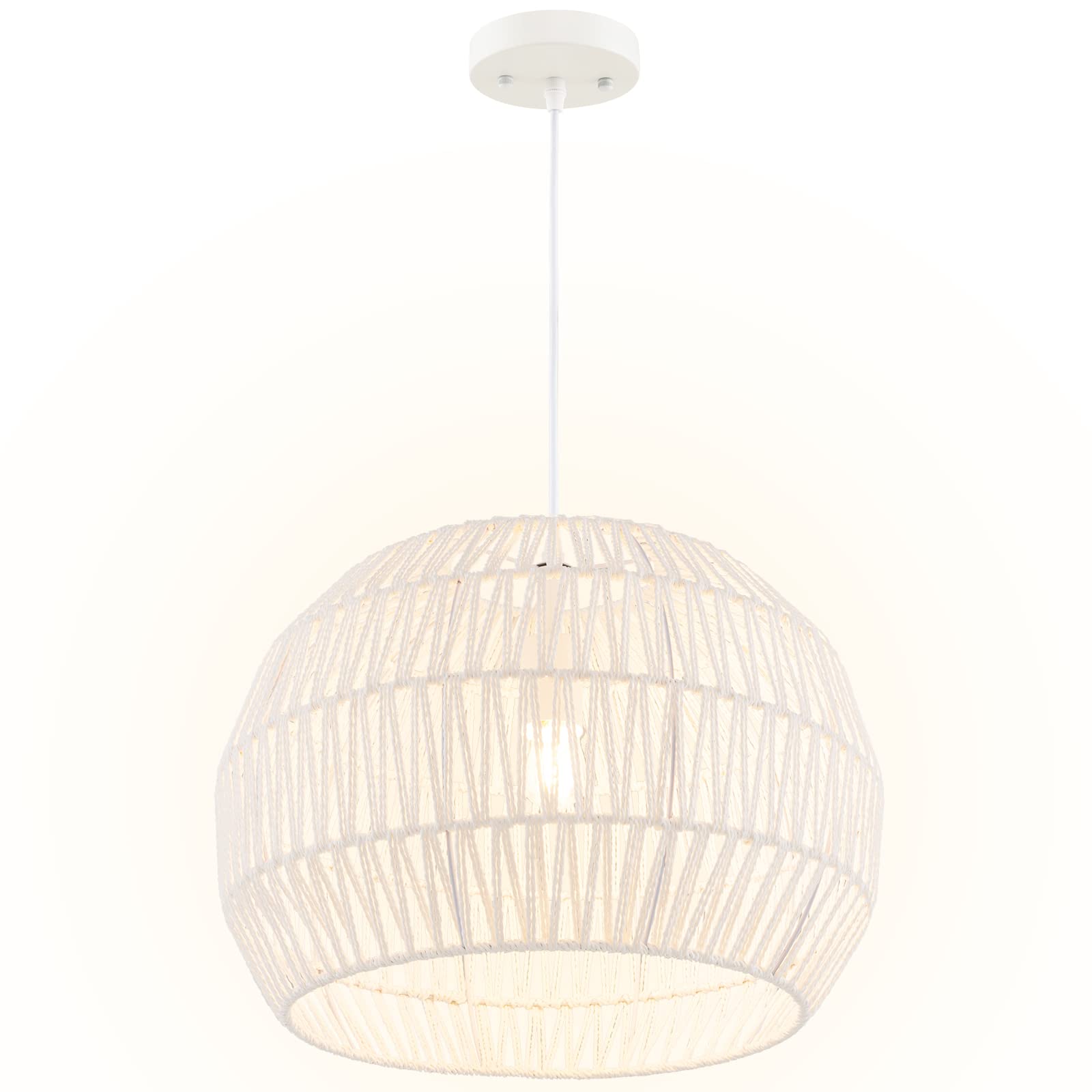 Giantex Farmhouse Rattan Pendant Lights