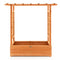 Giantex Raised Garden Bed with Trellis, Wood Planter Box with Roof & Side Trellis, Drain Holes