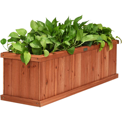 Raised Garden Flower or Vegetable Planter (40"L X 12"W X 12"H) 
