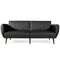 Giantex 3 Seat Sofa Bed, Convertible Futon Sofa, Adjustable Backrest, Foldable Couch Sleeper with Armrest (Black)