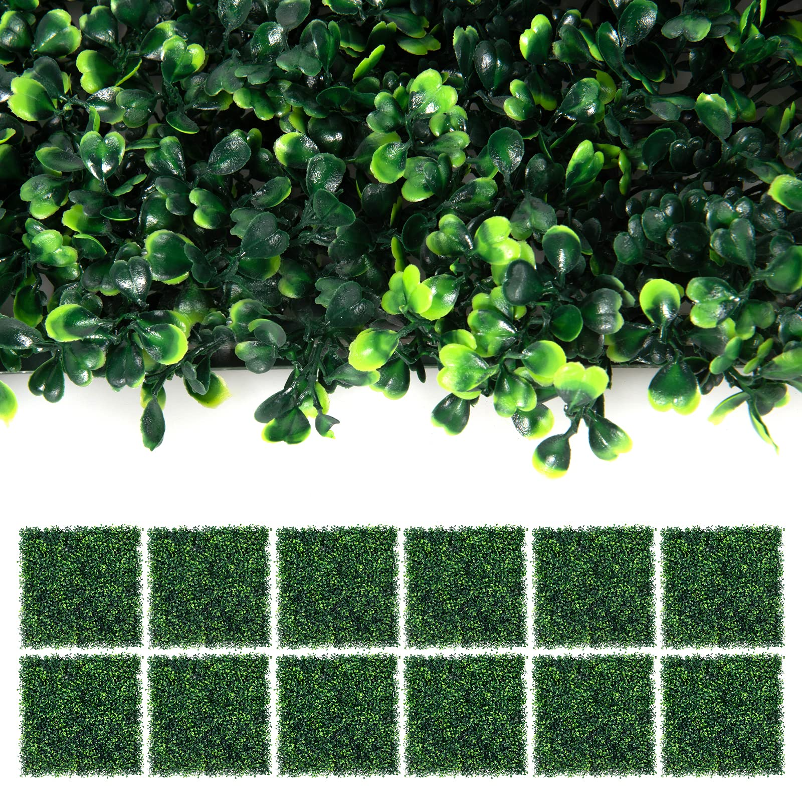 Giantex 12PCS 20x20inch Artificial Boxwood Panels 