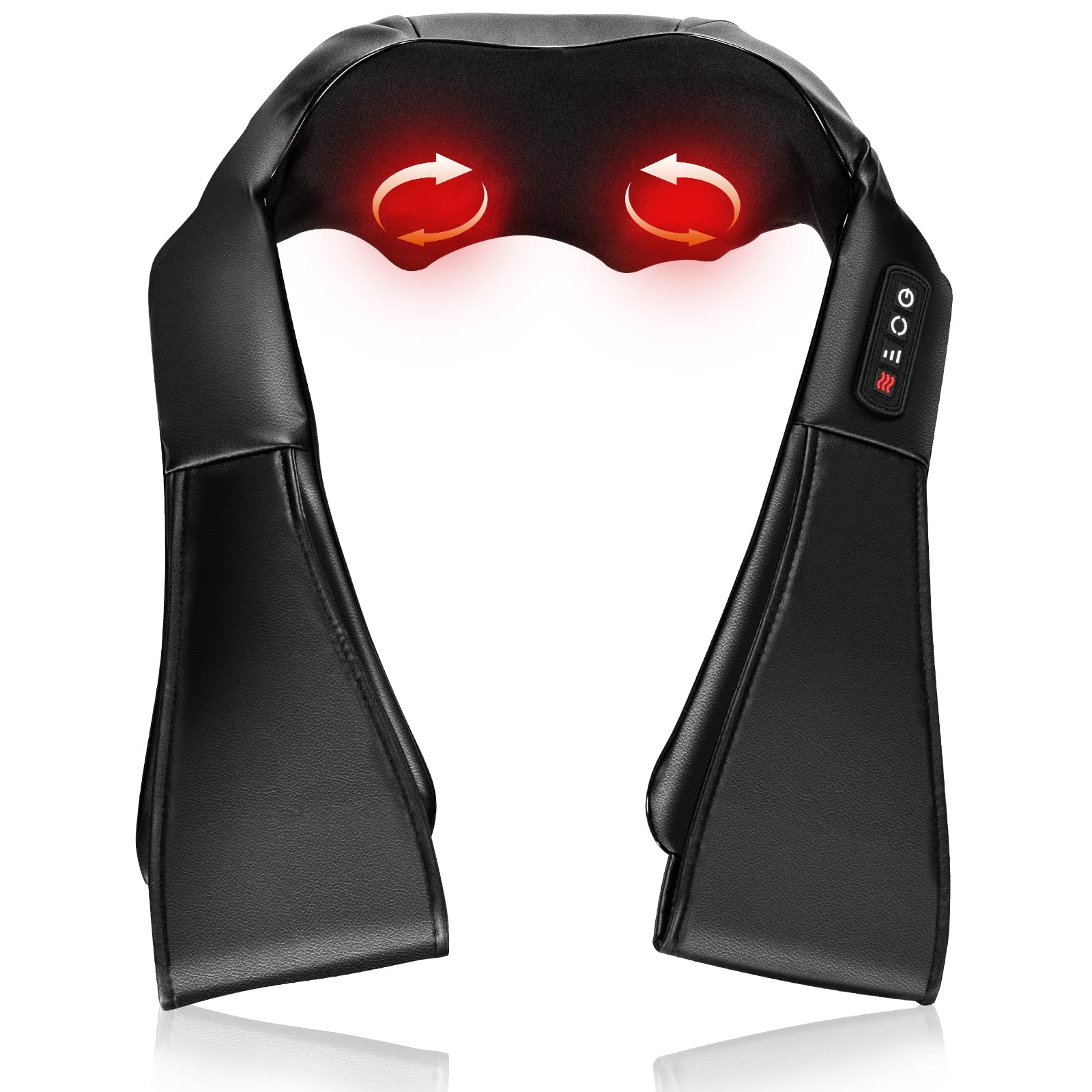 Giantex Shiatsu Back Neck Massager with Heat, Kneading Massage Pillow for Muscle Pain Relief 