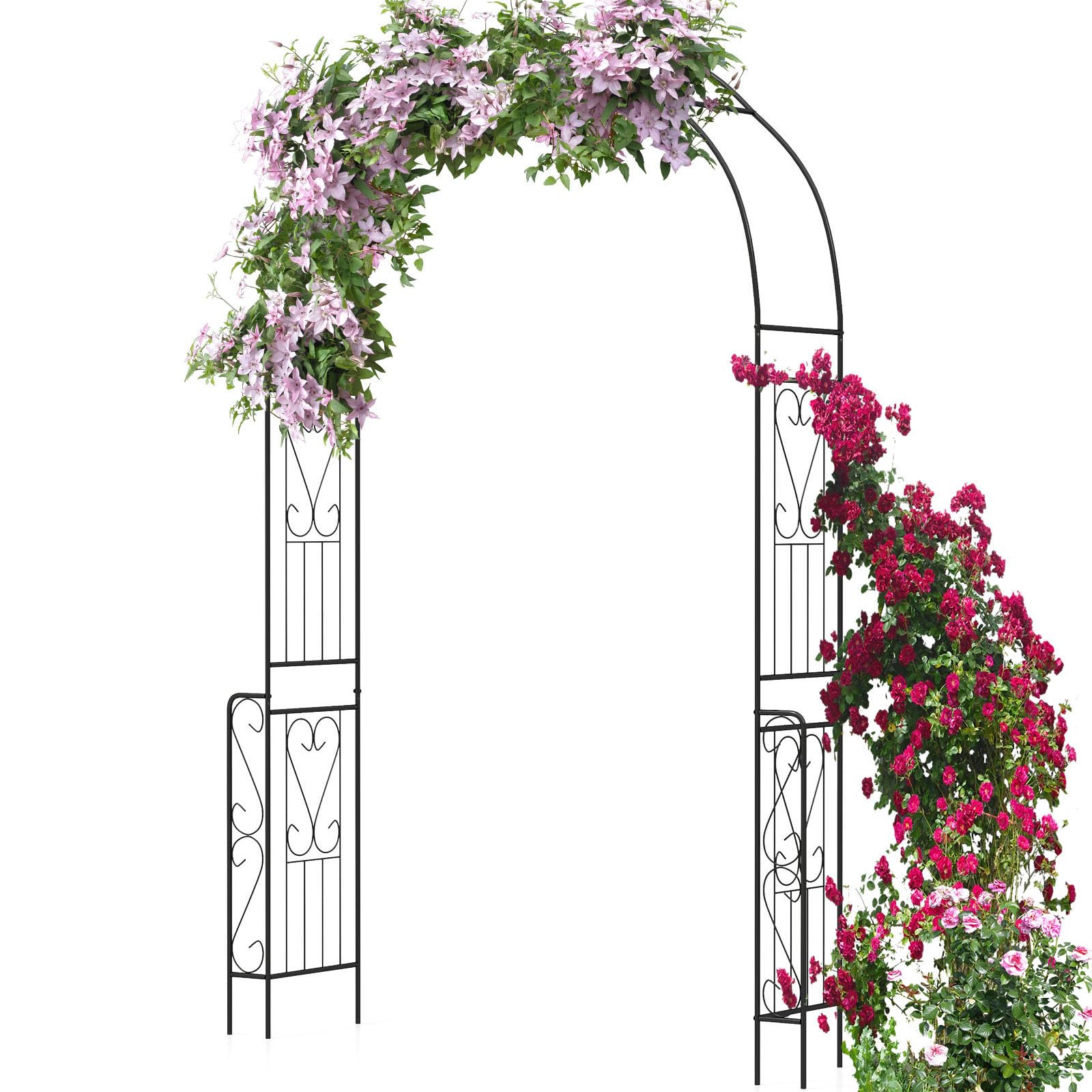 Giantex Garden Arch Trellis - 7.9 ft Metal Arbor Pergola