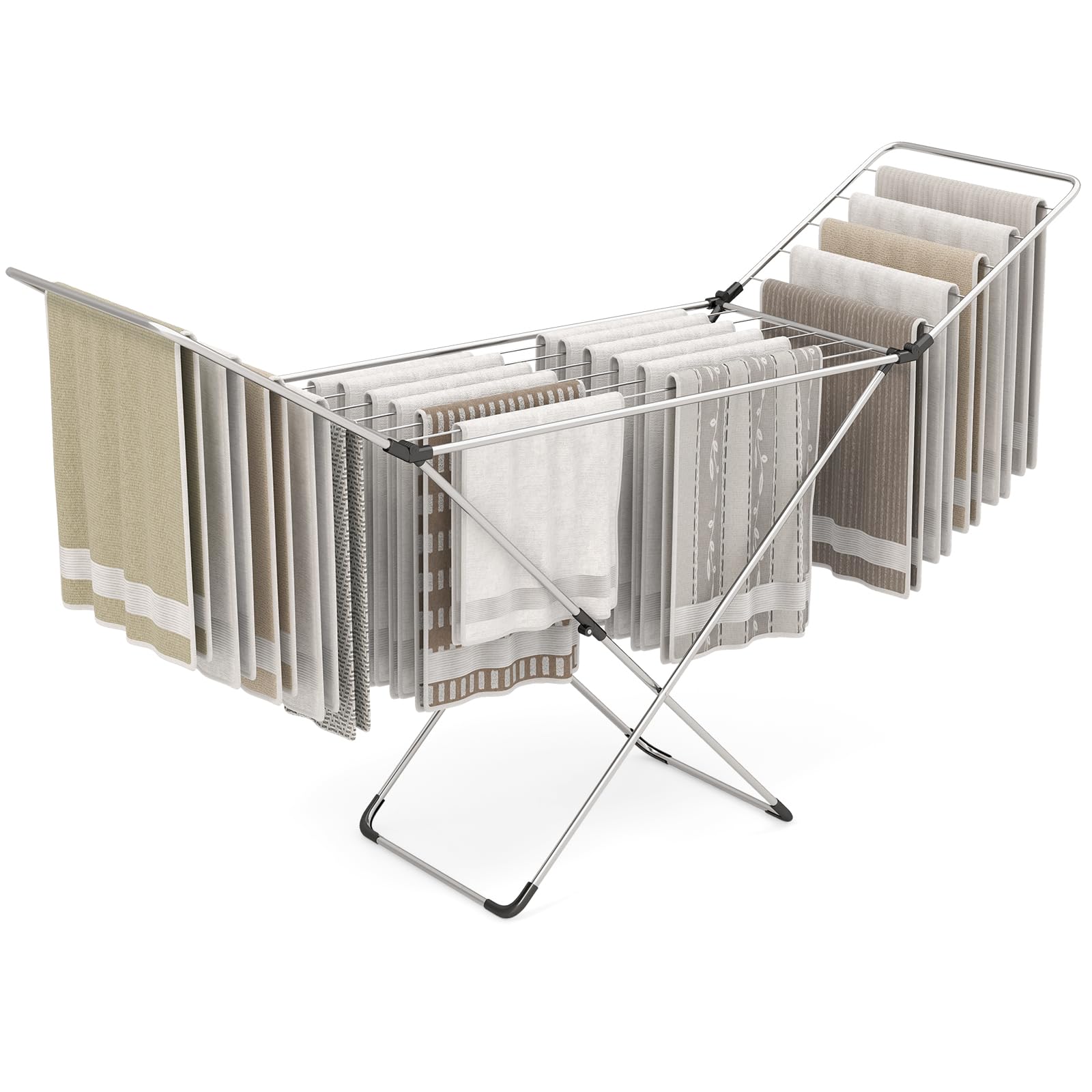 Giantex Clothes Drying Rack, Foldable Laundry Drying Rack w/Aluminum Frame 