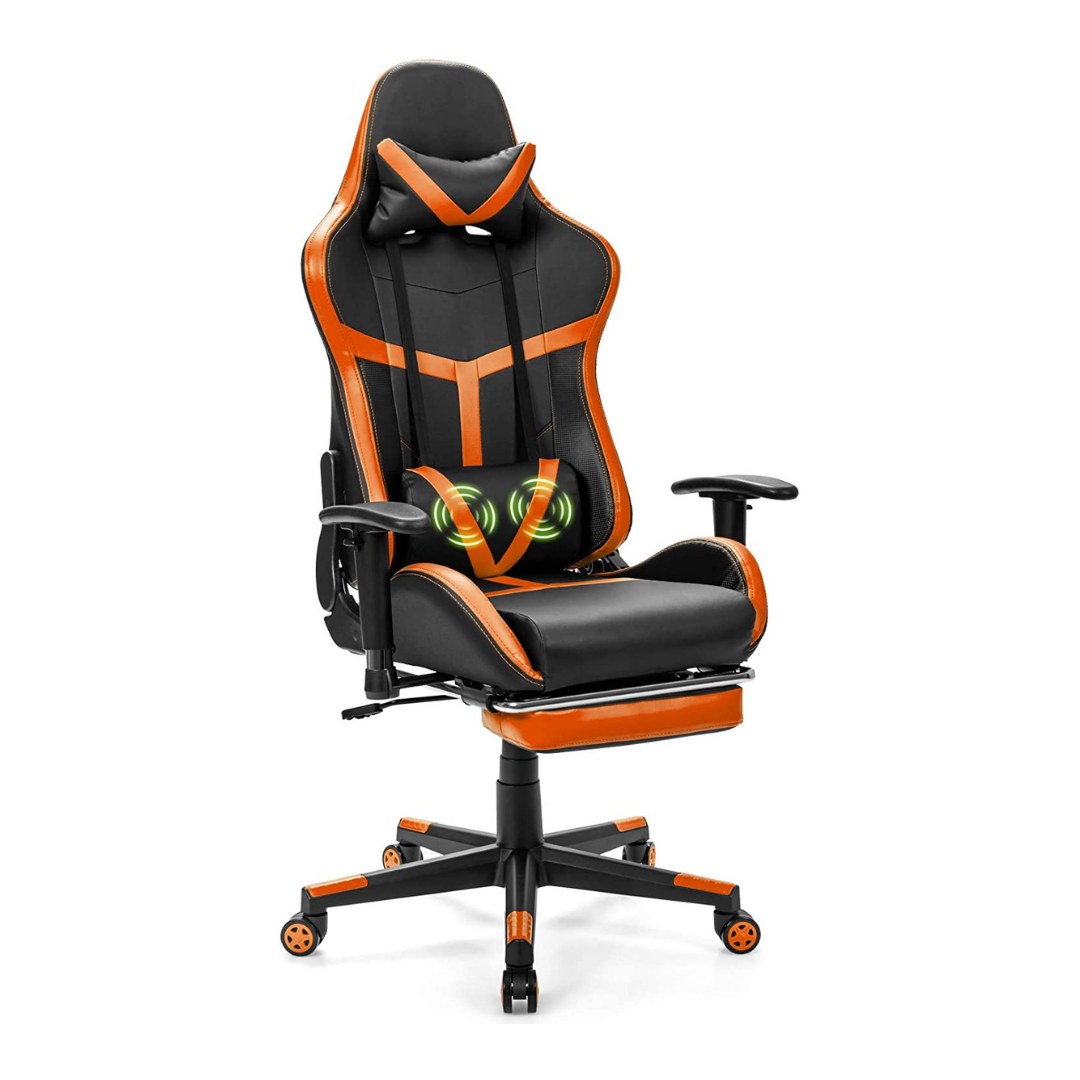 Computer Gaming Chair, Adjustable Massage Gaming Chair 