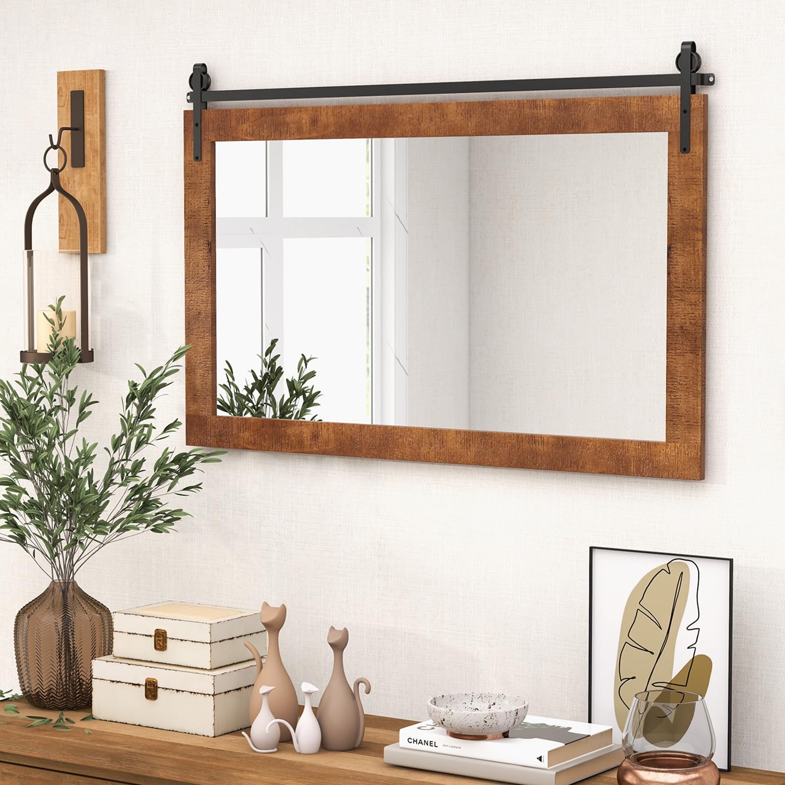 CHARMAID Farmhouse Wall Mirror 