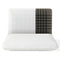 Giantex Charcoal Memory Foam Pillow 2 Pack, 3D Cutting Ventilated Pillows with Washable Cover, Back & Side Sleeper Pillows