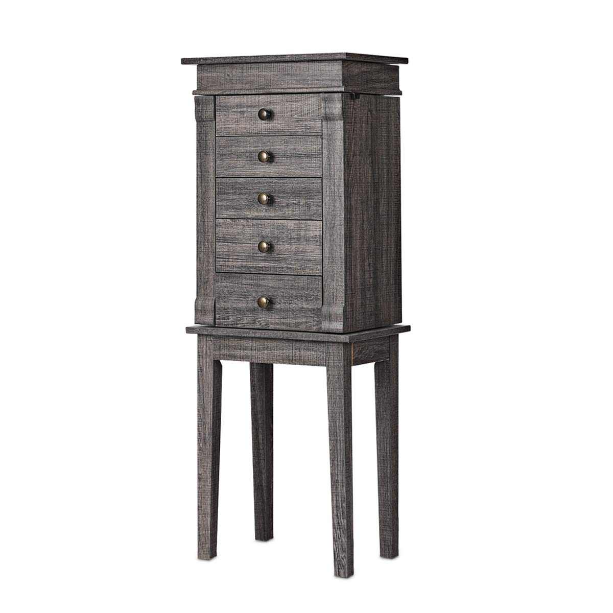 CHARMAID Jewelry Cabinet Armoire with 5 Drawers 