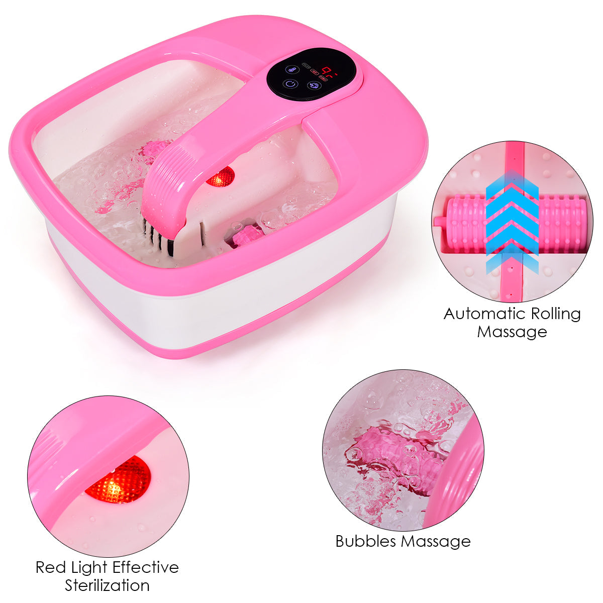 Giantex Foot Spa Bath Massager with Automatic Massage Rollers 