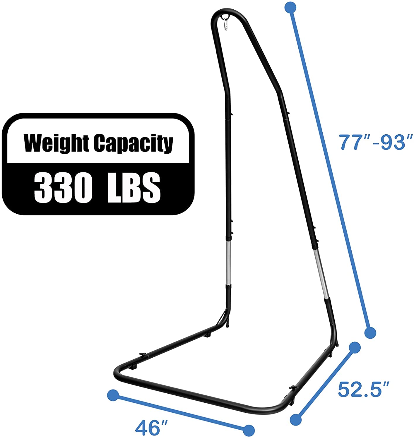 Giantex Adjustable Hammock Chair Stand, Height Adjust from 78.5" to 98.5" 