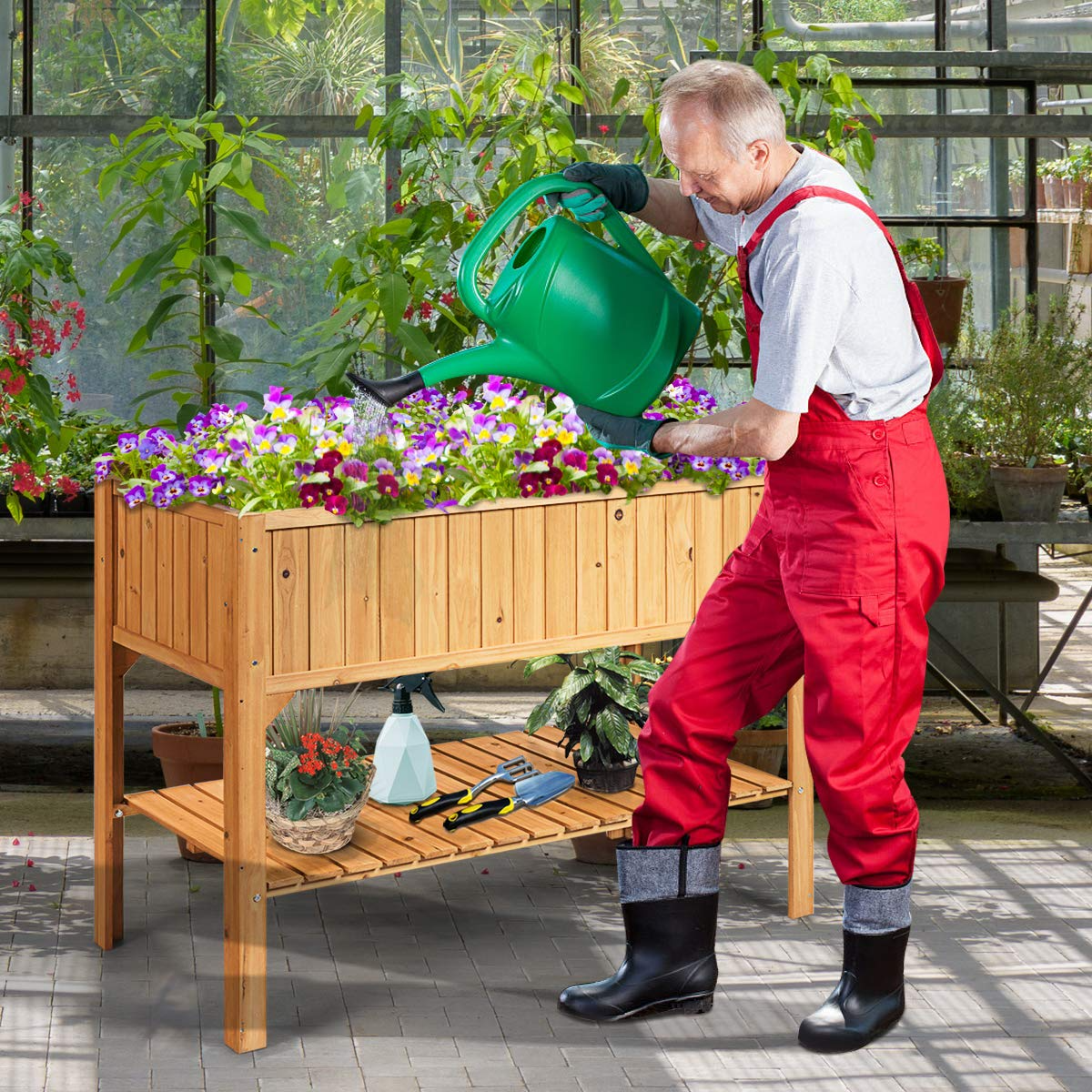 Raised Garden Planter Bed Box, 47" L x 22.5" W x 35.5" H 