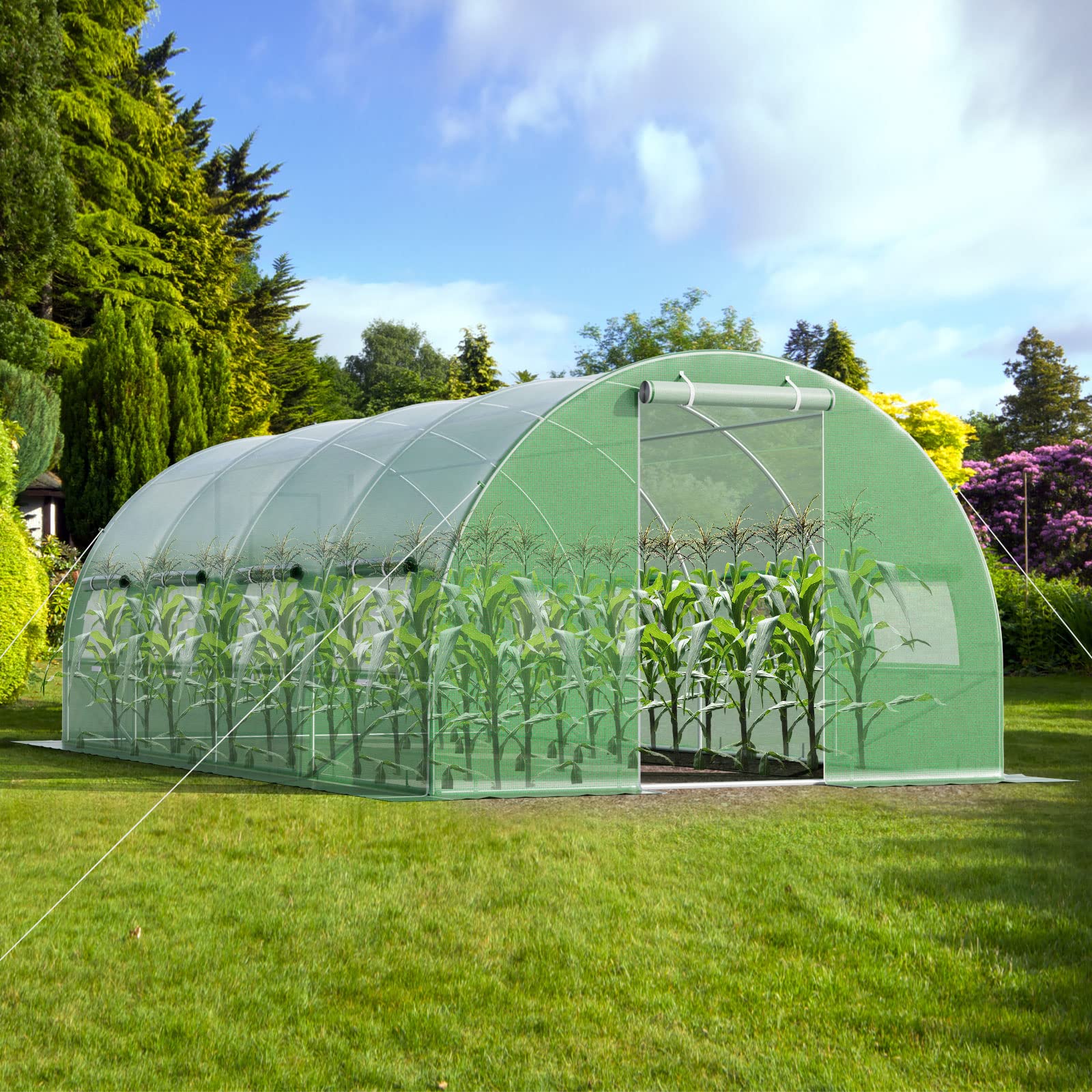 Giantex Greenhouse, 20 x 10 x 6.6 FT Large Walk in Greenhouse Outdoor 