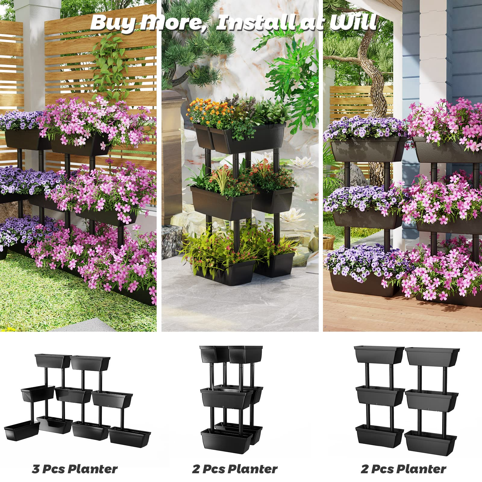 Indoor Outdoor Elevated Container Box for Herb Vegetable Planting 