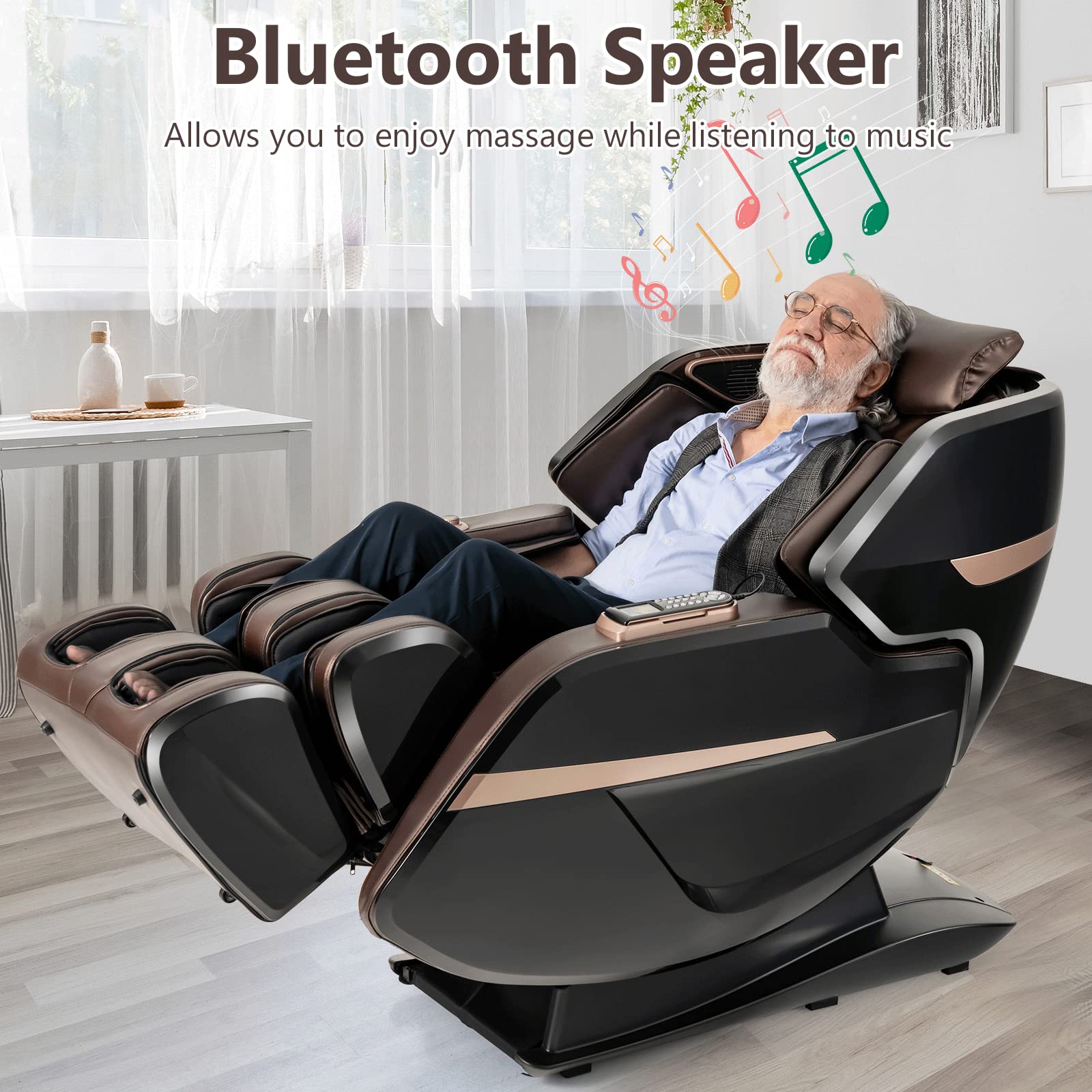 Giantex Massage Chair Full Body - 3D Massage Recliner with 55" Double SL Track, Zero Gravity Mode 