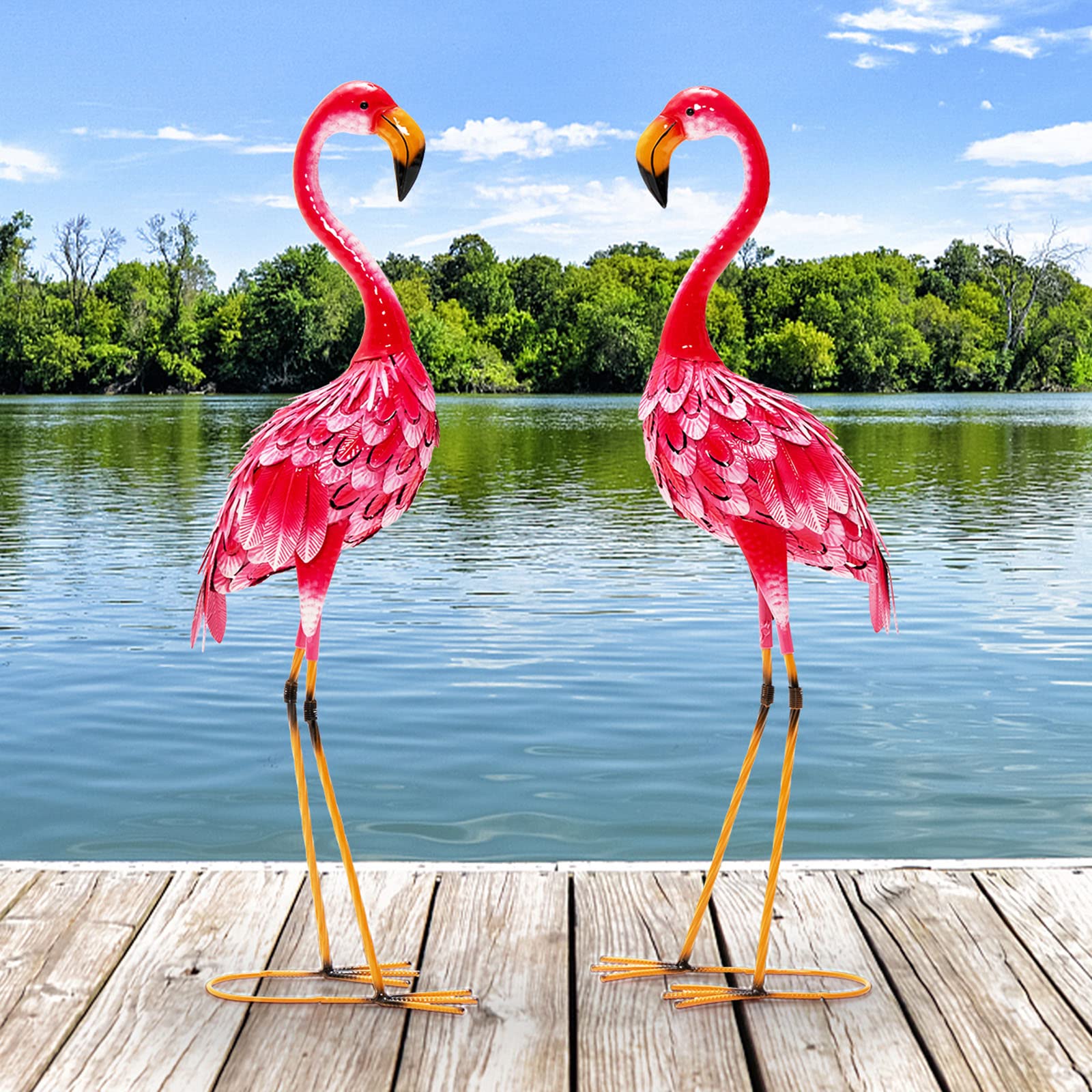 Giantex Flamingo Garden Statues Set of 2