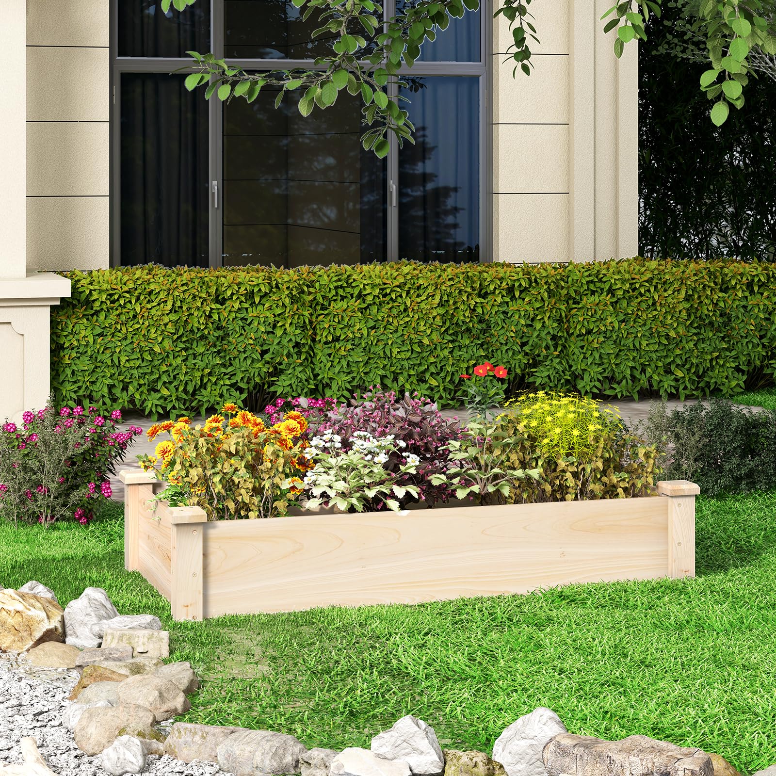 Giantex Wooden Raised Garden Bed 