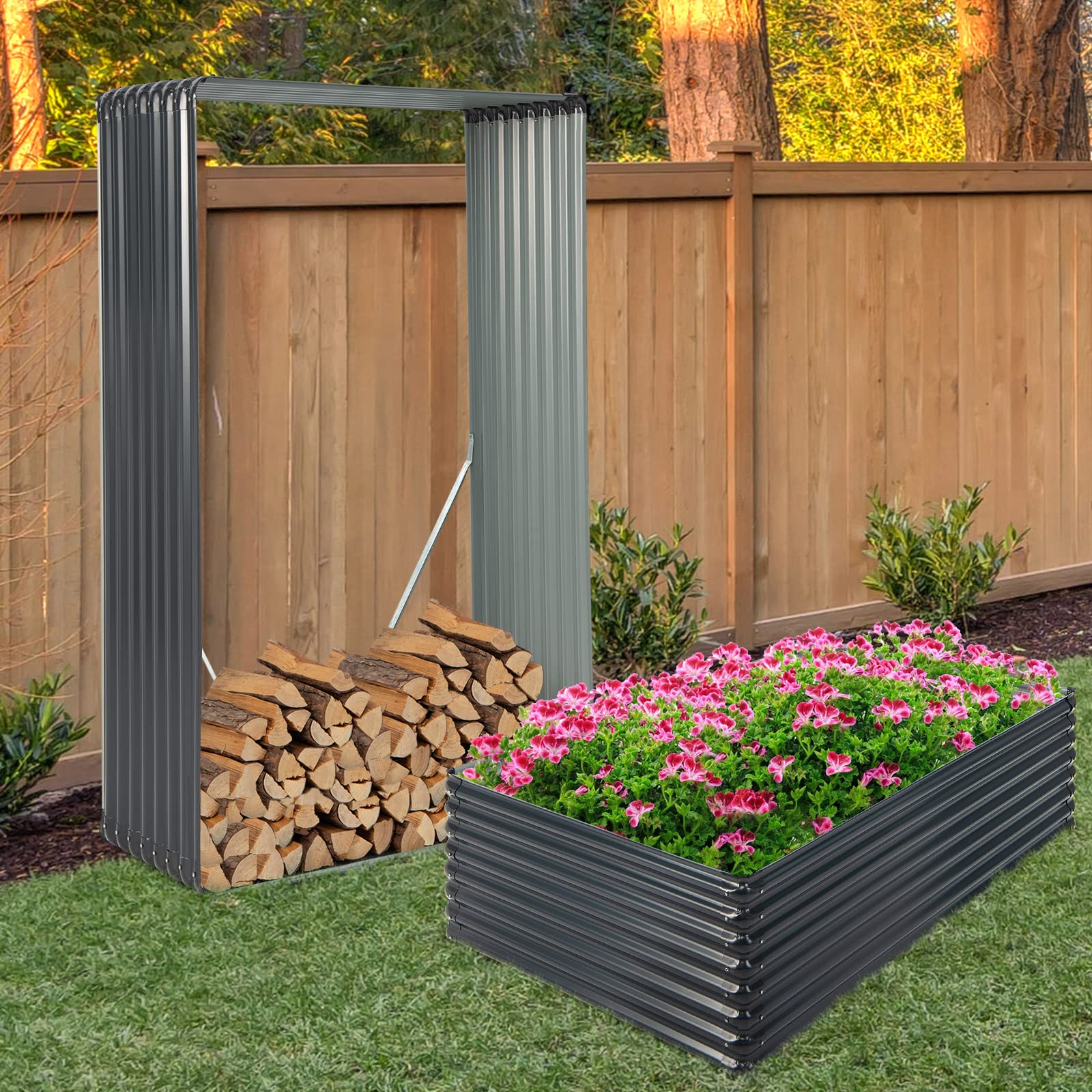 Giantex Galvanized Raised Garden Bed 