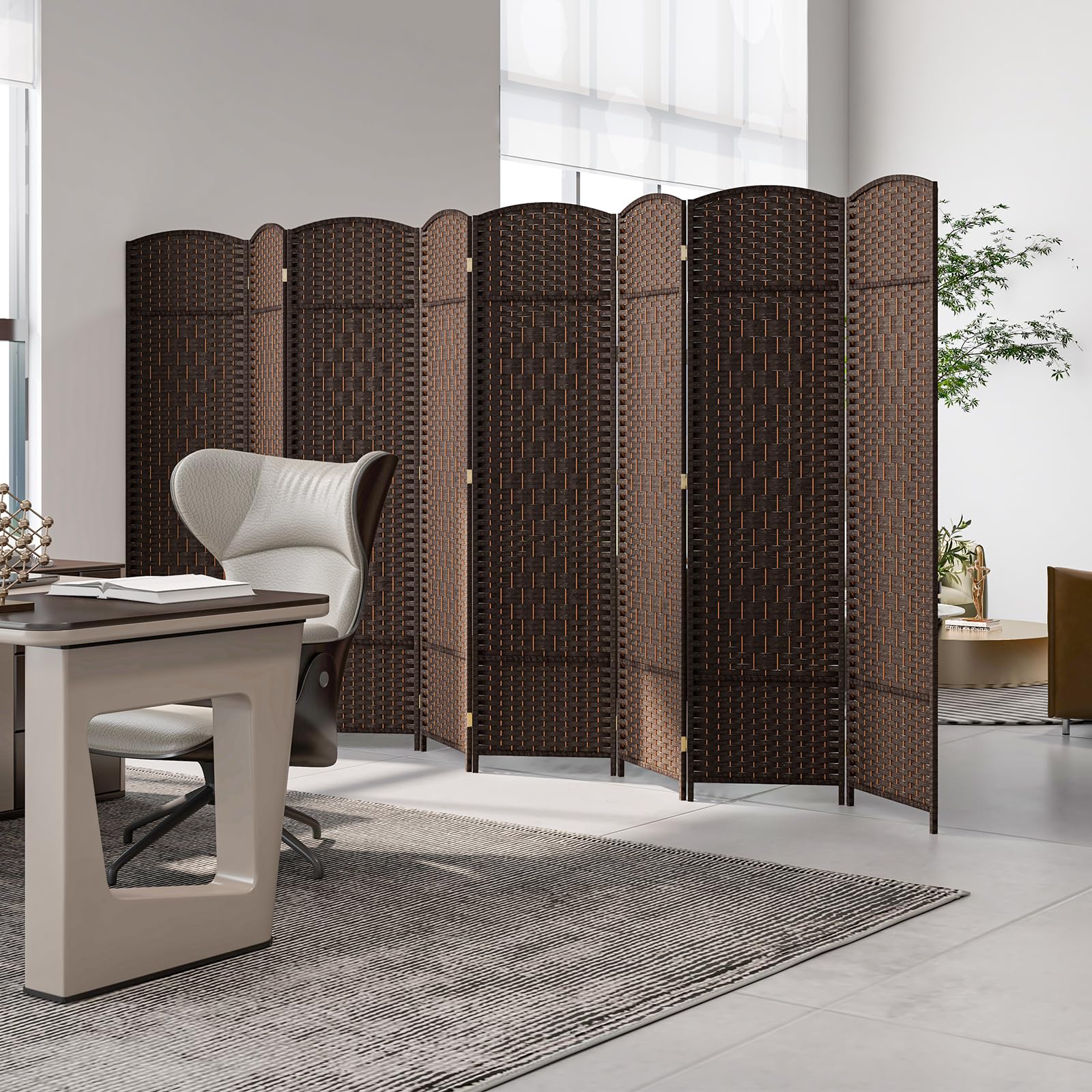 Giantex Room Divider 8 Panel - 6 FT Folding Privacy Screen 