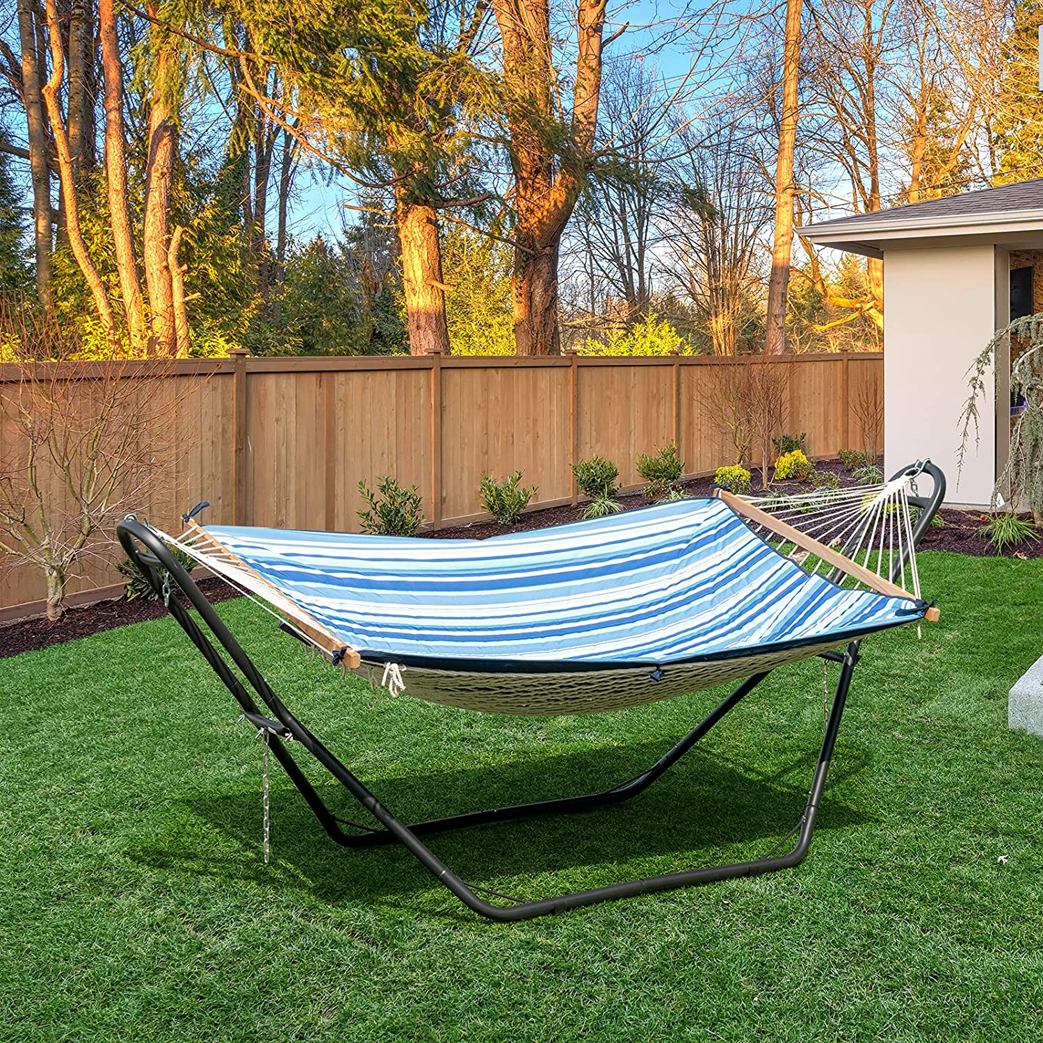 Giantex Multi-Use Universal Hammock Stand, 550LBS Capacity Adjustable Heavy Duty Hammock (Black) 