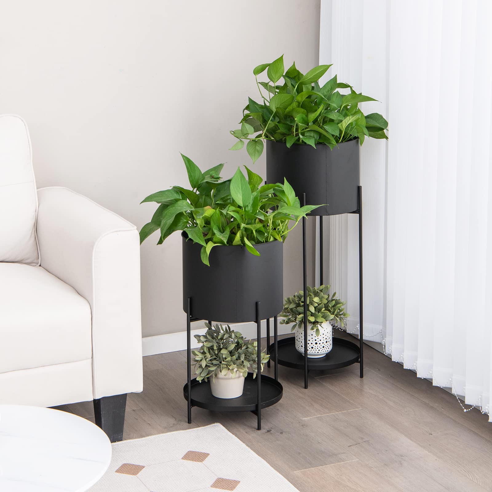 Giantex Set of 2 Round Pot Planter 