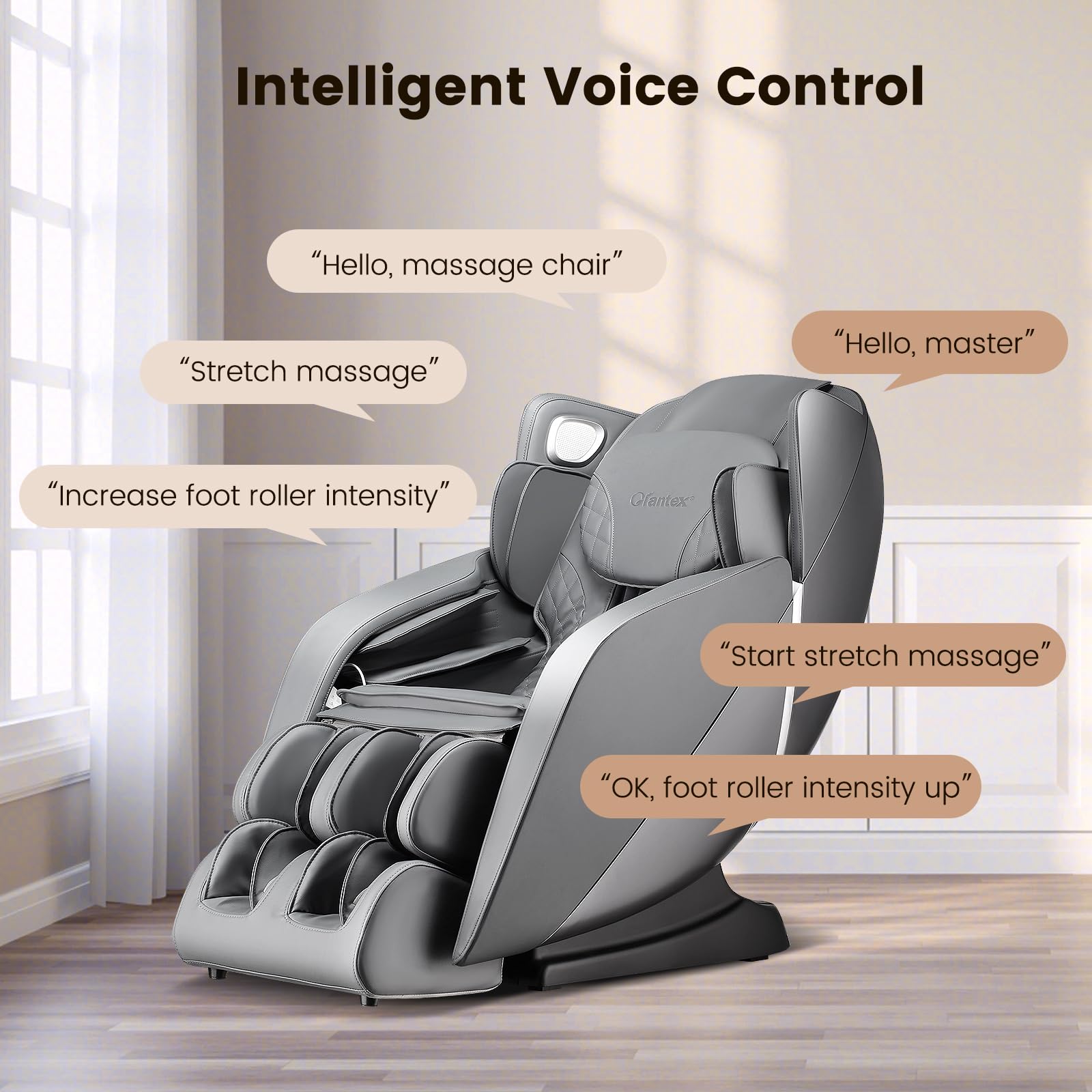 Giantex Comfort Full Body Massage Chair - Zero Gravity Massaging Recliner w/SL Track, Airbags, Foot Rollers 
