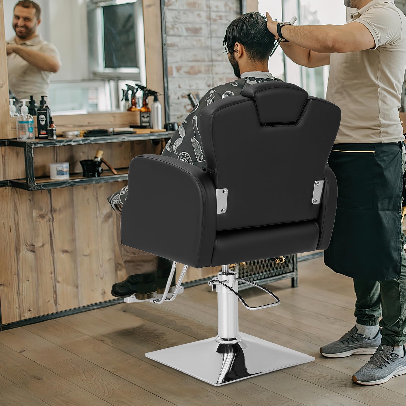 Giantex Barber Chair, Salon Chair with Adjustable Seat Height 