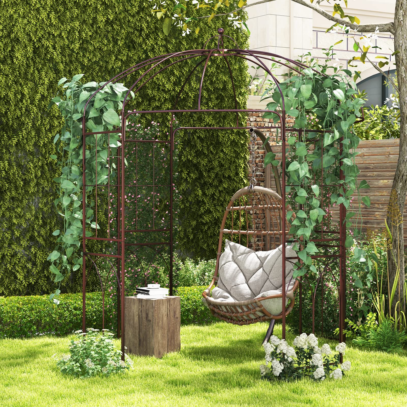 Giantex Birdcage Shape Garden Arbor, 8.4ft High x 7ft Wide