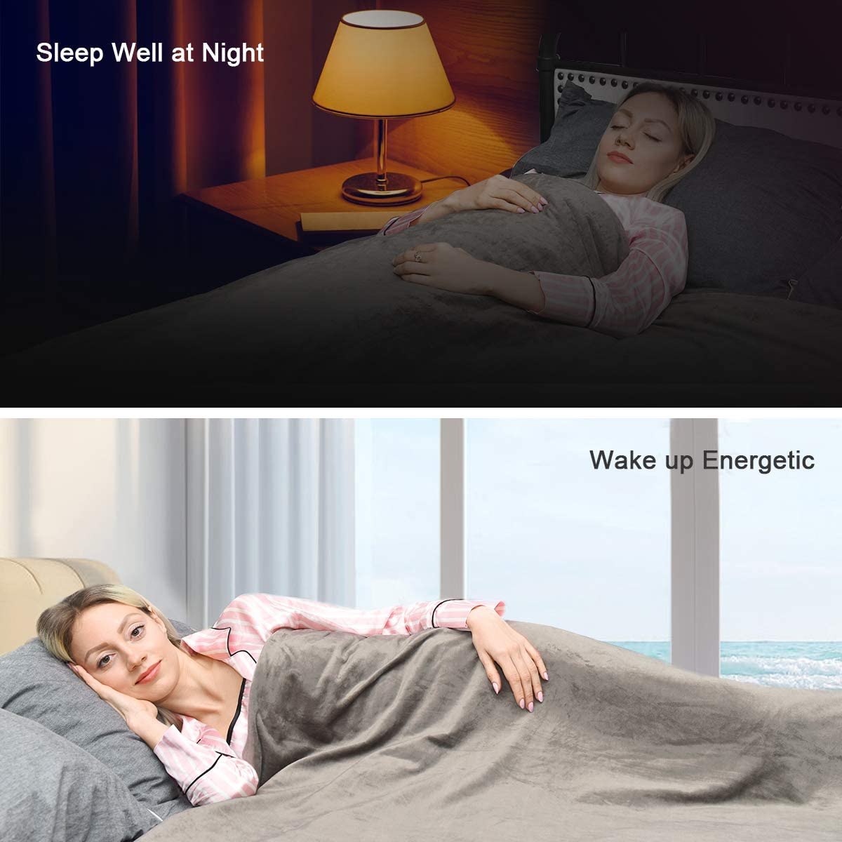 Giantex Weighted Blanket with Removable Cover, 15lbs |48"x72"| Twin Size 