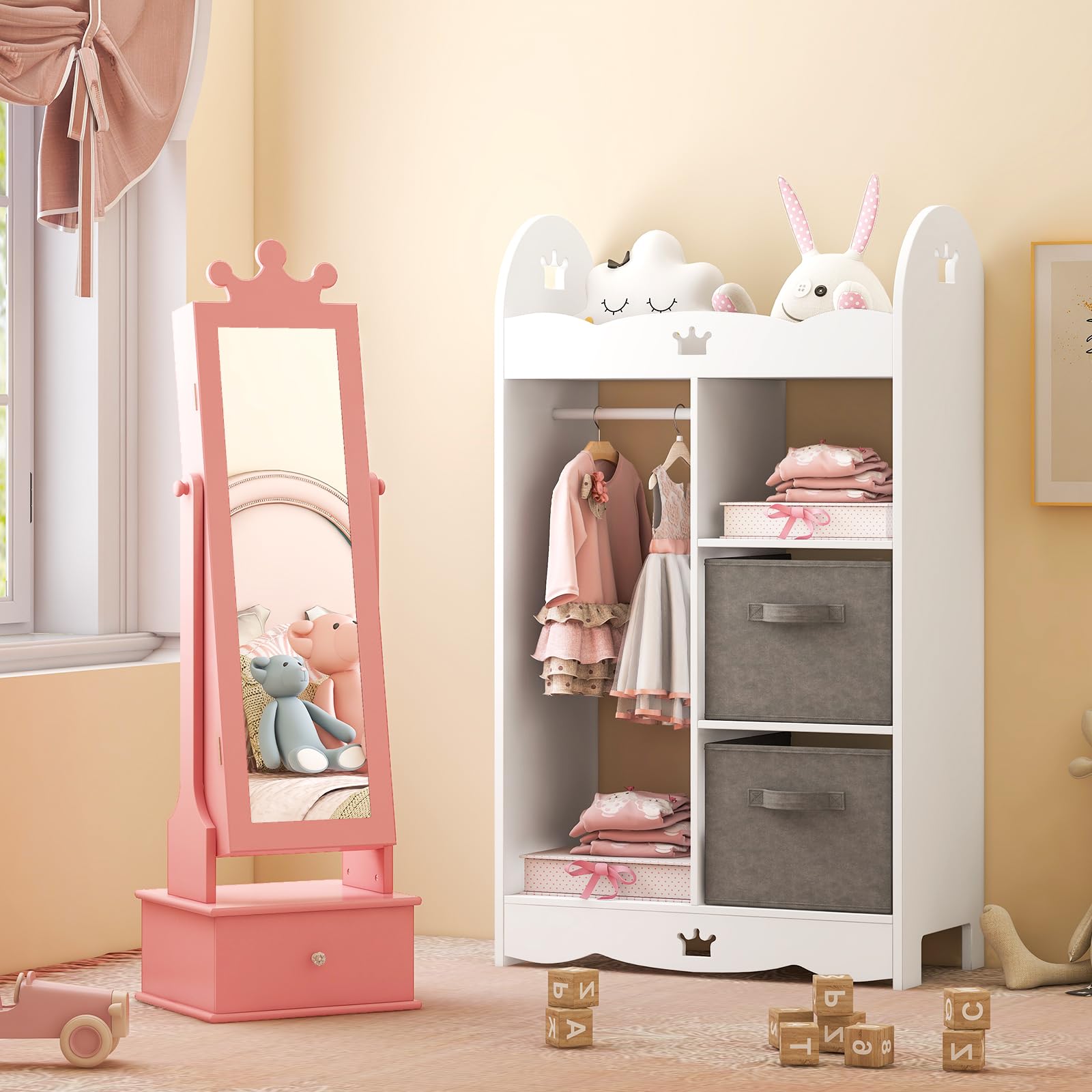 CHARMAID Jewelry Armoire Cabinet for Kids