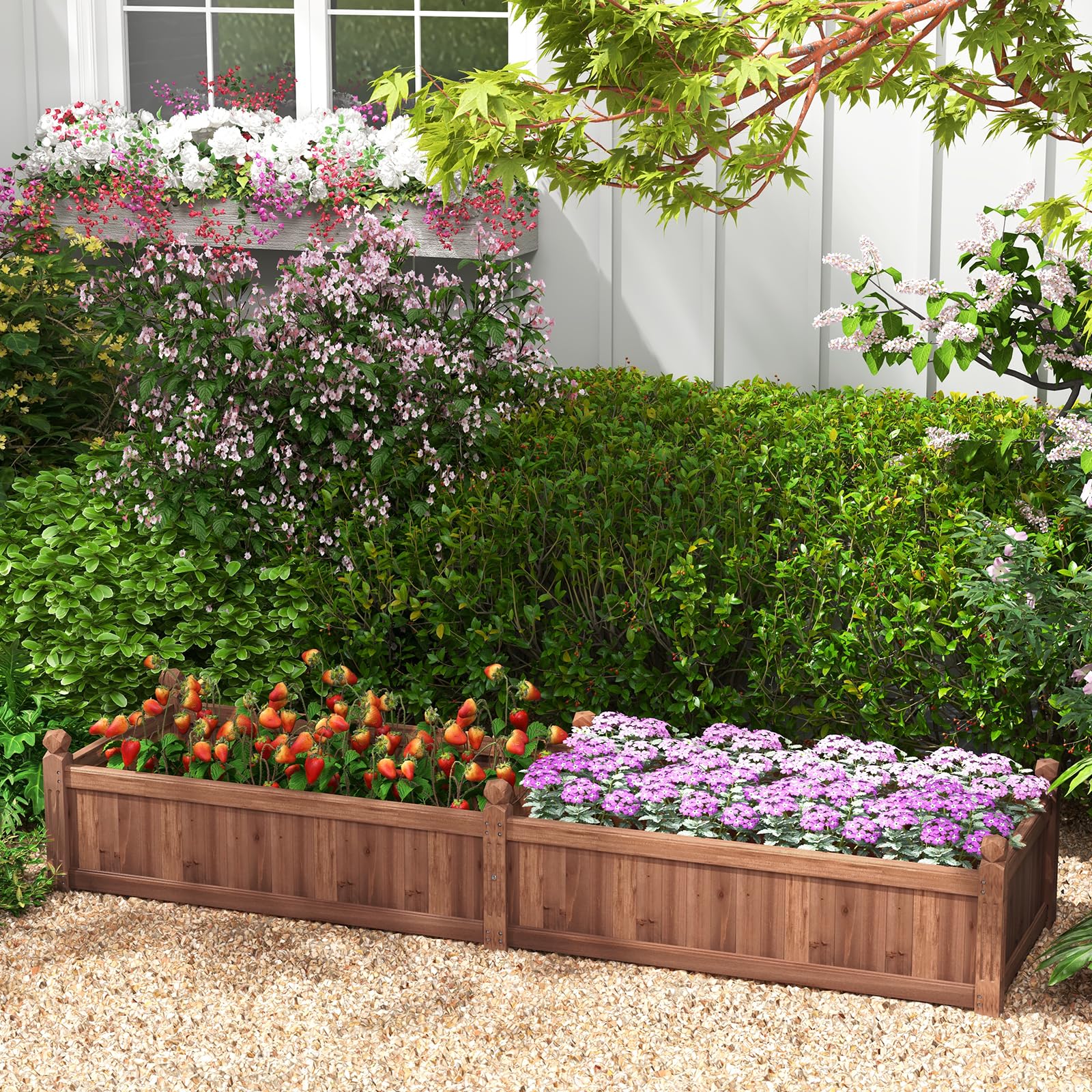 Giantex Wood Raised Garden Bed 