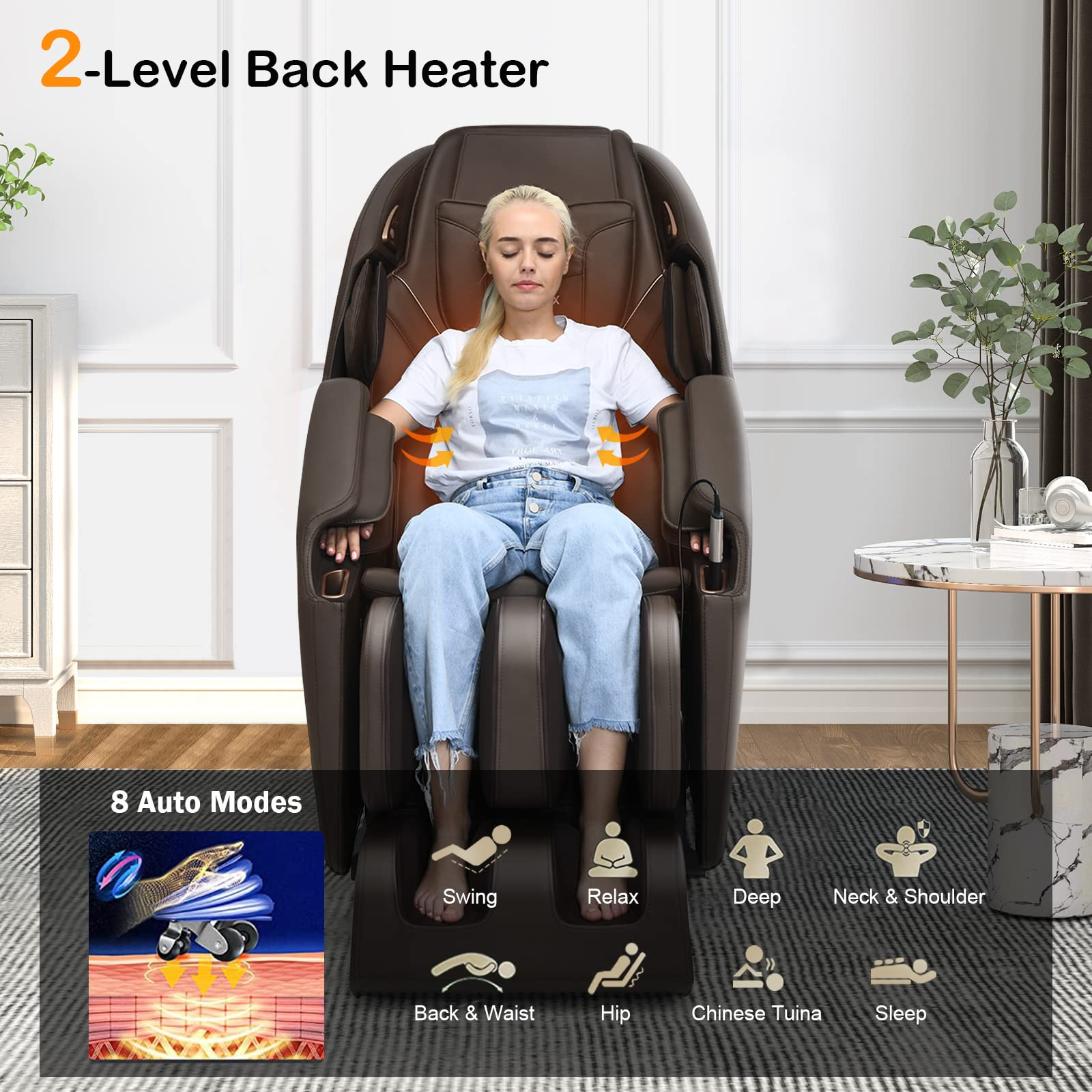 Giantex Full Body Massage Chair, Zero Gravity Recliner Chair on Wheels 