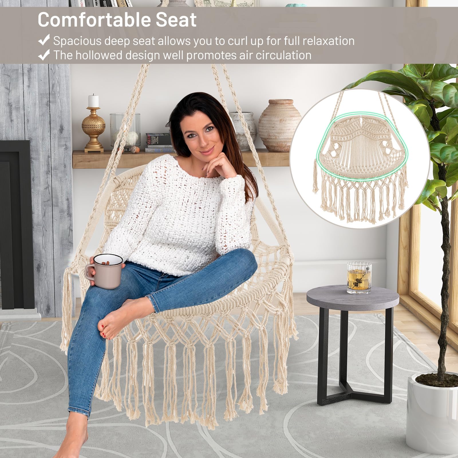 Giantex Macrame Swing Chair 