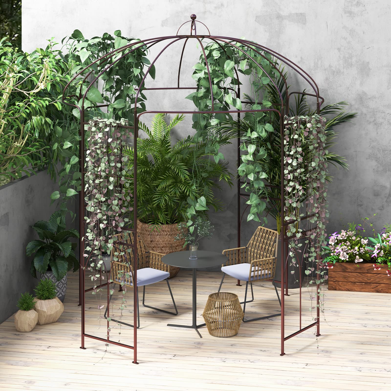 Giantex Birdcage Shape Garden Arbor, 8.4ft High x 7ft Wide