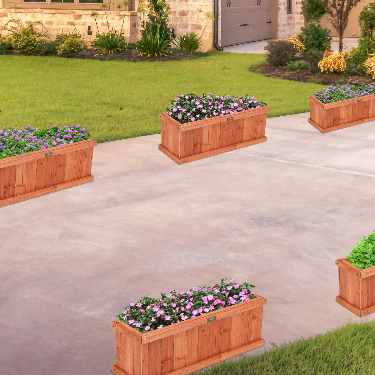 Raised Garden Bed Flower or Vegetable Planter (28" L X 9" W X 10" H) 