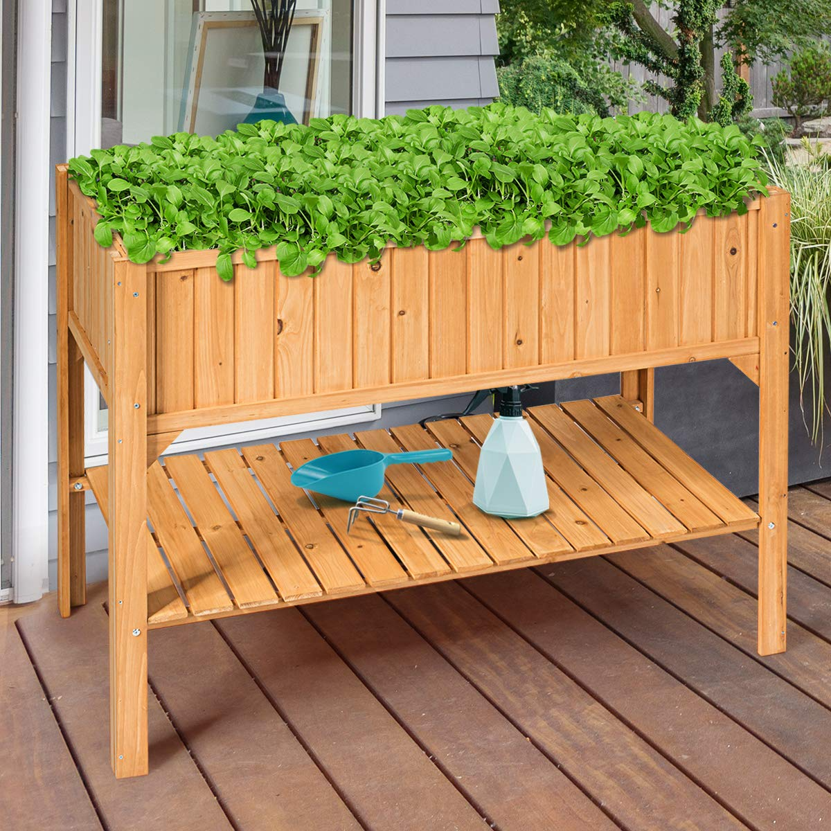 Raised Garden Planter Bed Box, 47" L x 22.5" W x 35.5" H 