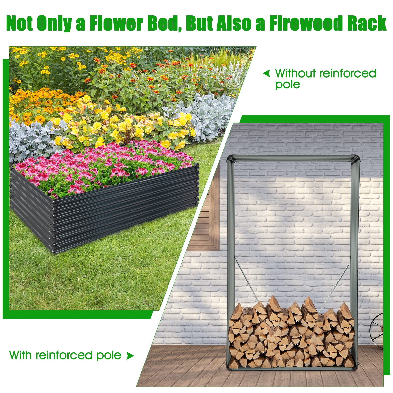 Giantex Galvanized Raised Garden Bed 