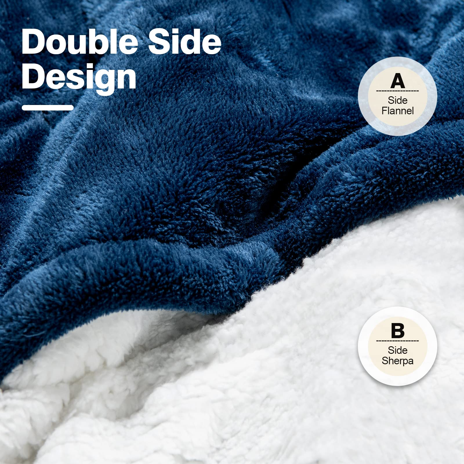 Giantex Electric Blanket Heated Throw, Flannel Sherpa Double Side Heating Blanket 50''x60'' 