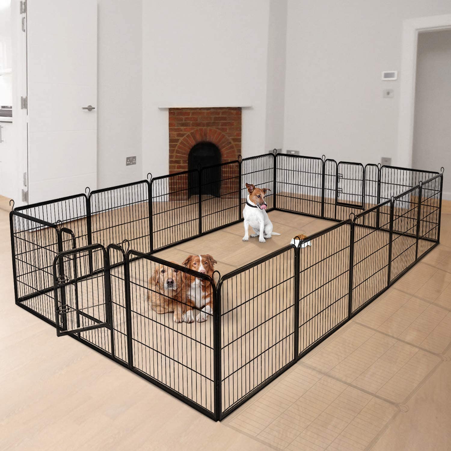 Giantex 40 inch Dog Playpen with Door 