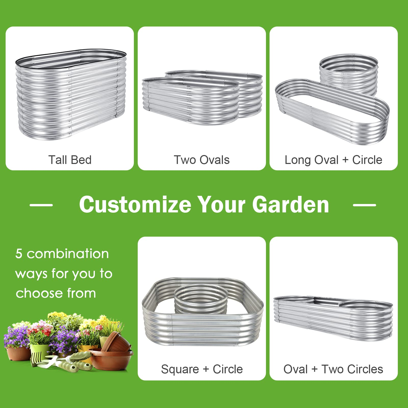 Giantex 62"x 32"x 32" Raised Garden Bed 
