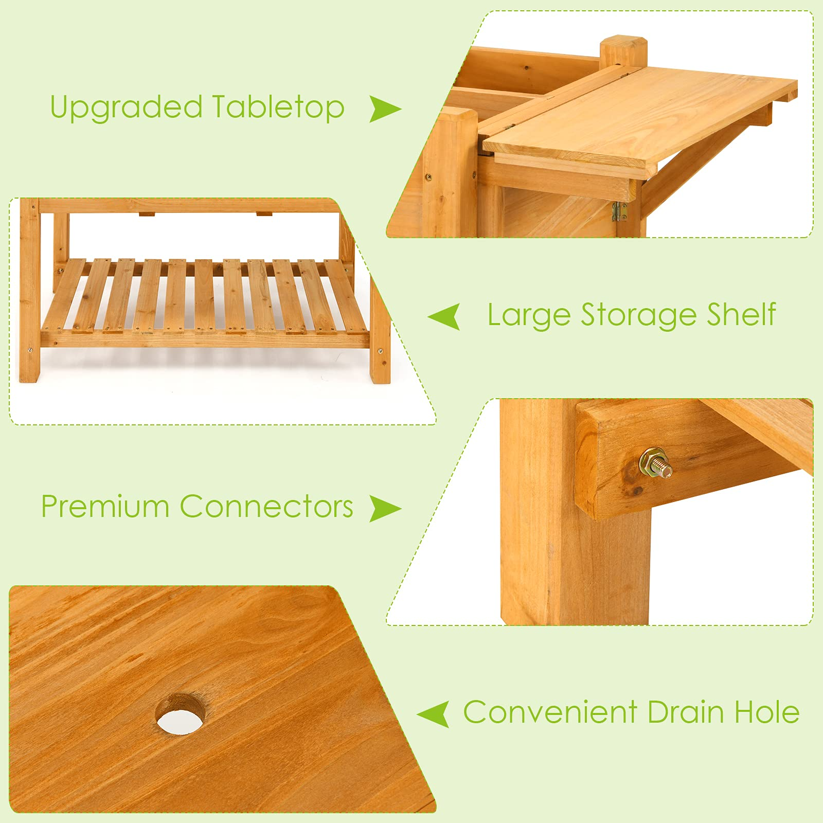 Elevated Raised Garden Box (47L x 21W x 31.5H) 