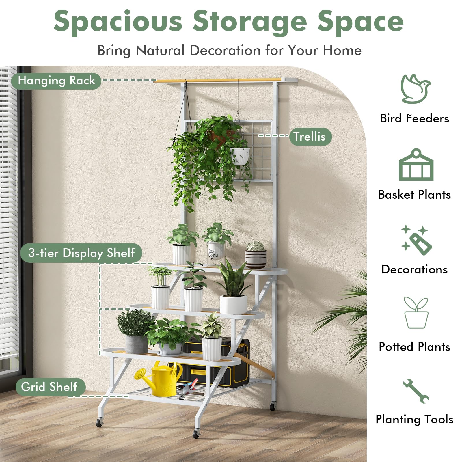 Giantex Hanging Plant Stand Indoor 