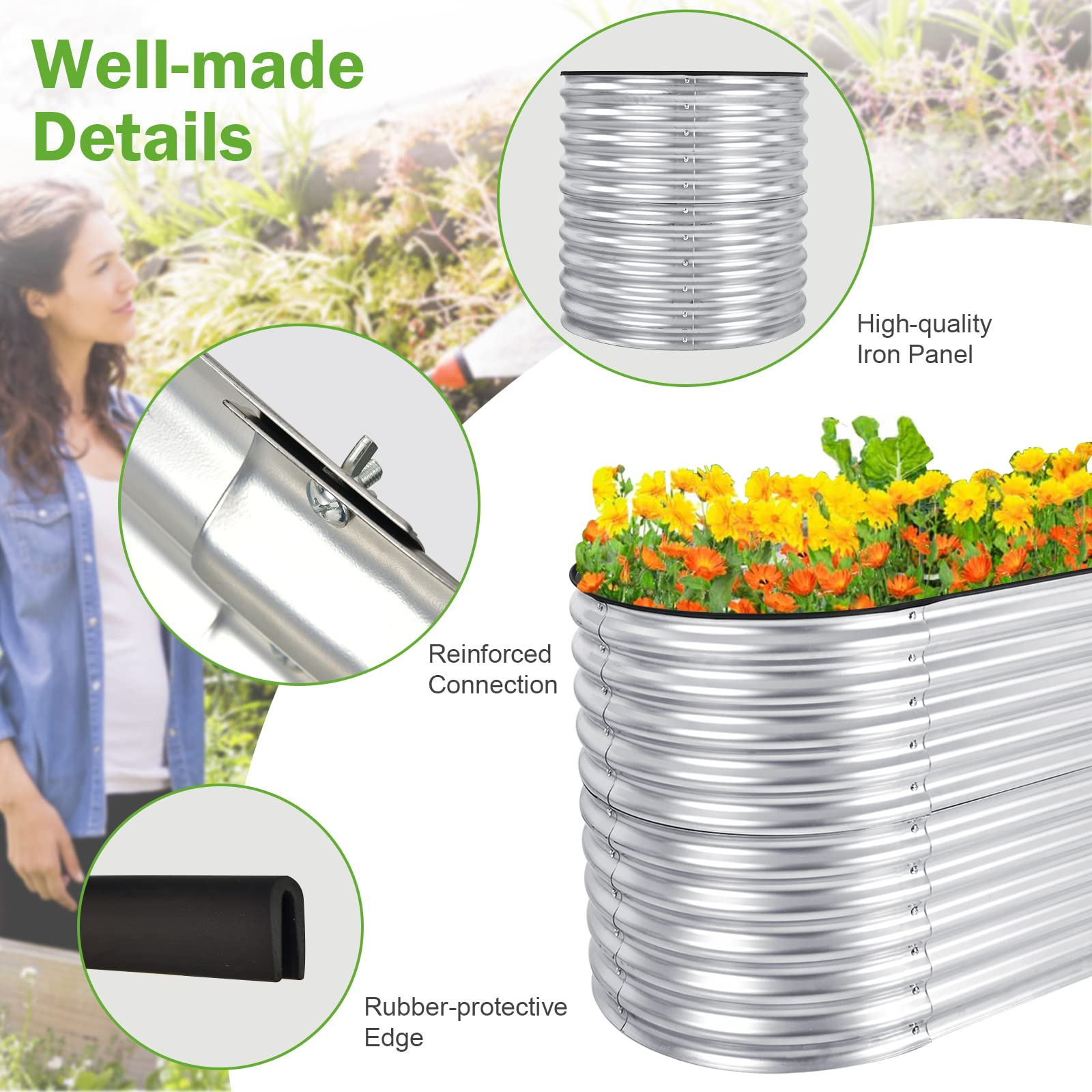 Giantex 62"x 32"x 32" Raised Garden Bed 
