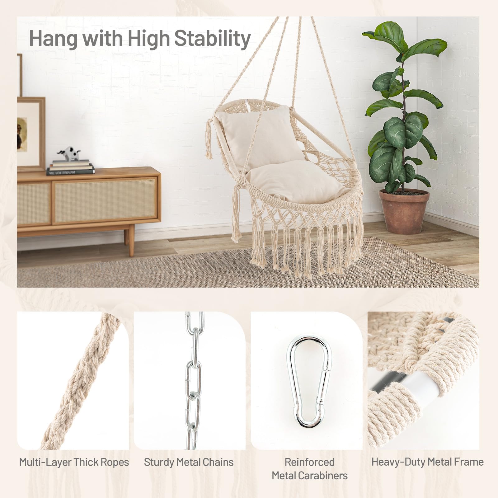 Giantex Macrame Swing Chair 