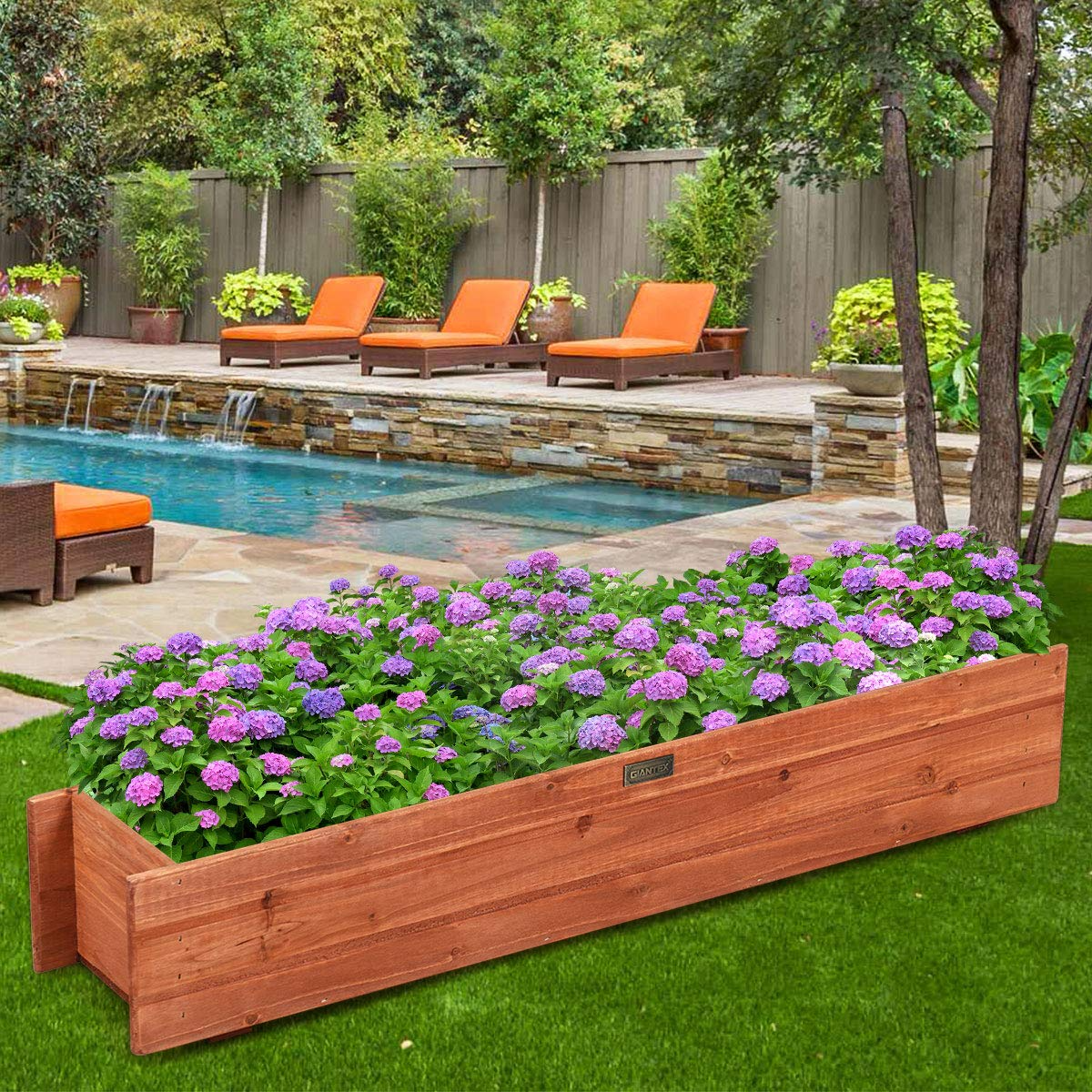 Raised Garden Bed Flower or Vegetable Planter (36" L X 7" W X 6" H) 