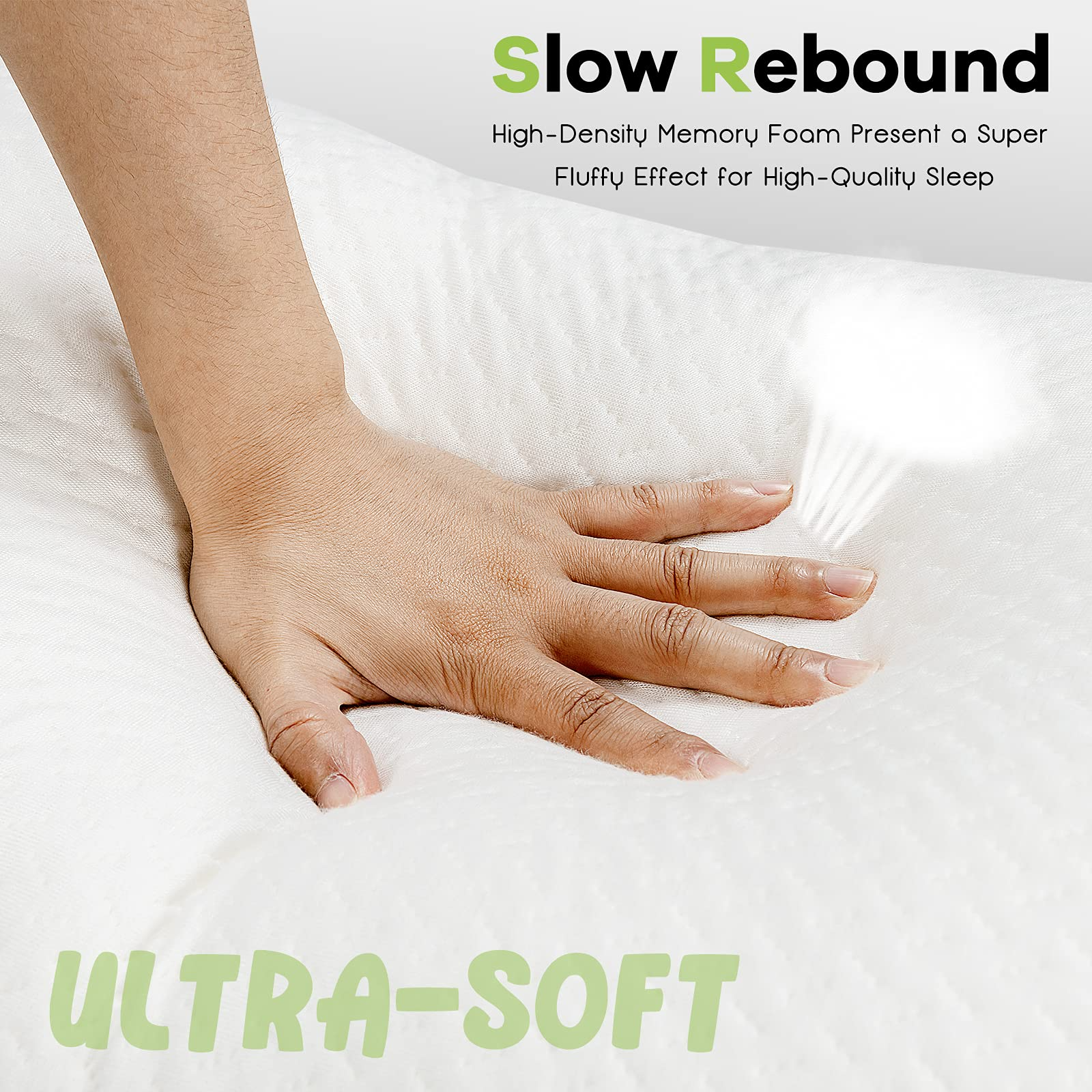 Giantex 2 Pack Shredded Memory Foam Pillows 