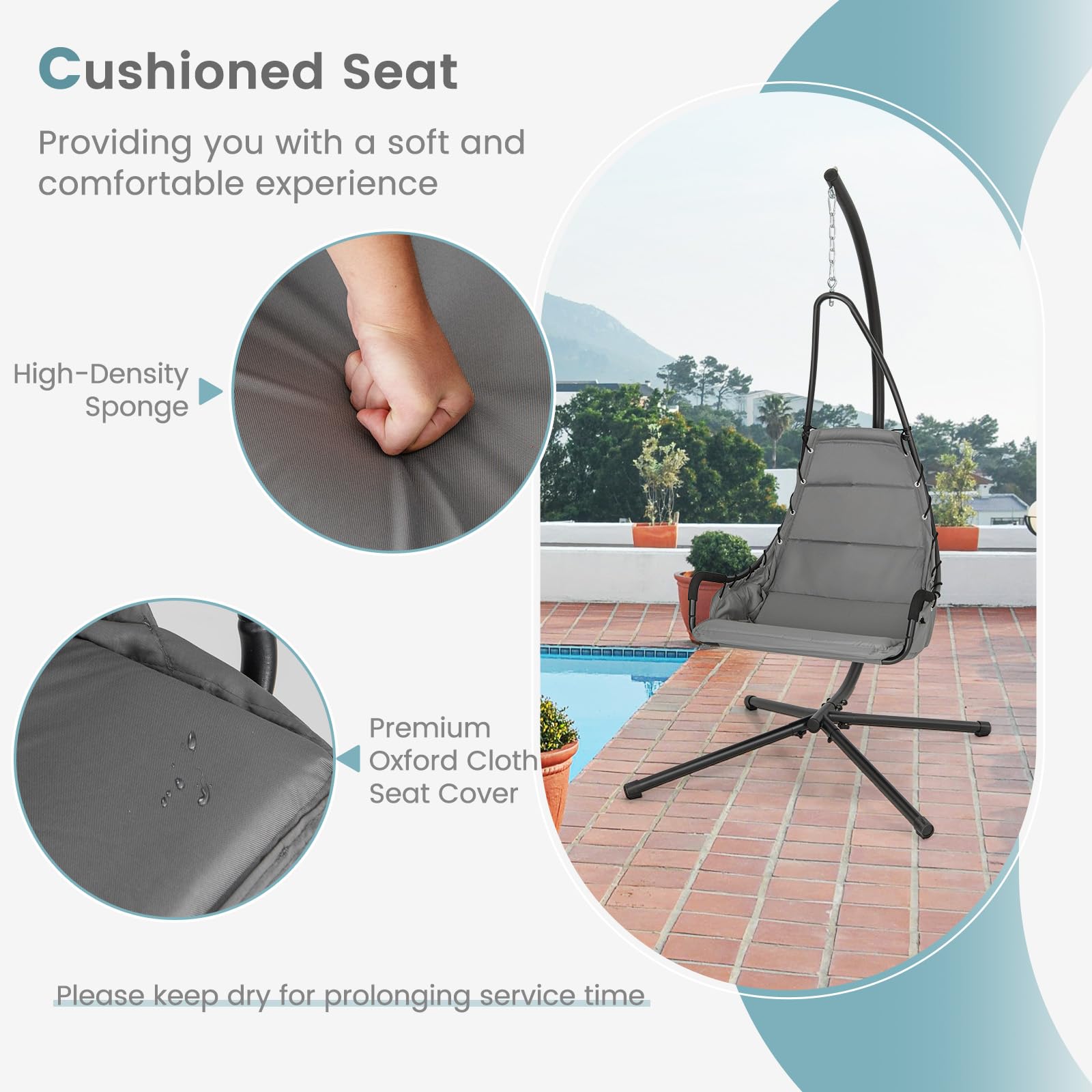 Giantex Hanging Chair with Stand 