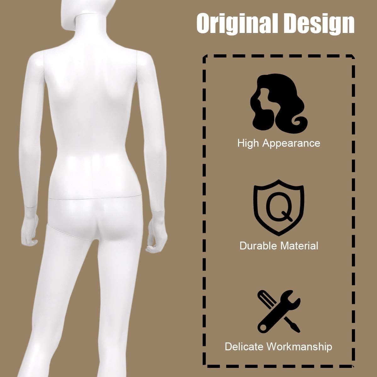 5.8 FT Female Mannequin Adjustable Detachable Manikin 