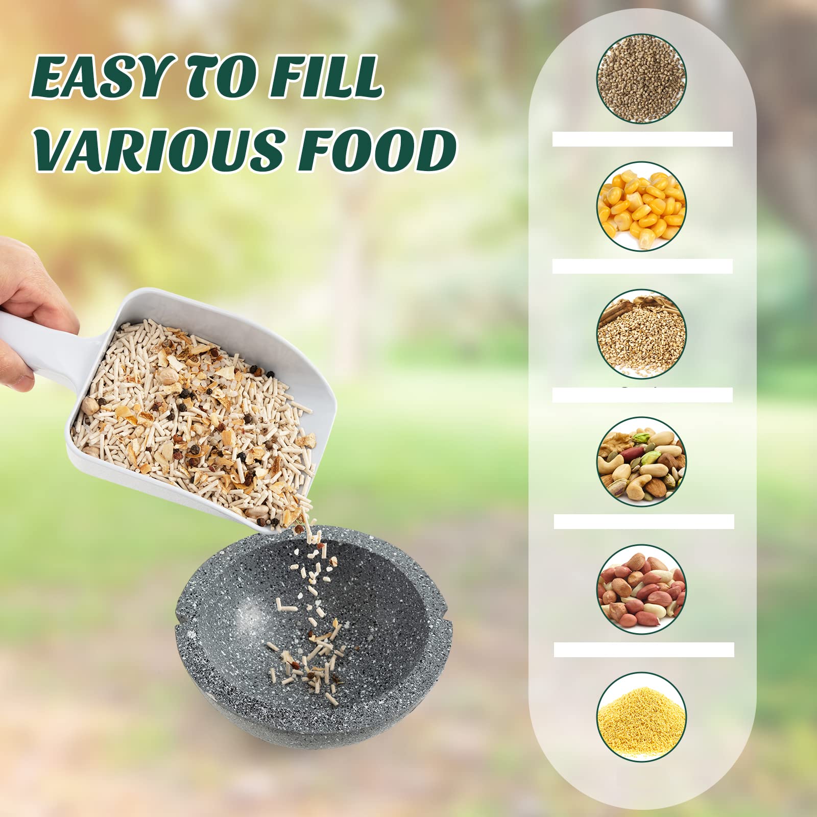 Giantex Bird Feeder, Hanging Wild Bird Feeder Bath with Removable Resin Feed Bowl and Waterproof Metal Roof 